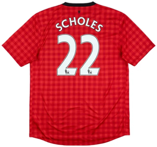 Nike 2012-13 Manchester United Home Shirt Scholes #22 - 6/10 - (L)