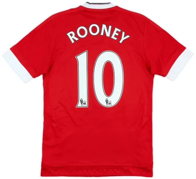 adidas 2015-16 Manchester United Home Shirt Rooney #10 - 8/10 - (XS)