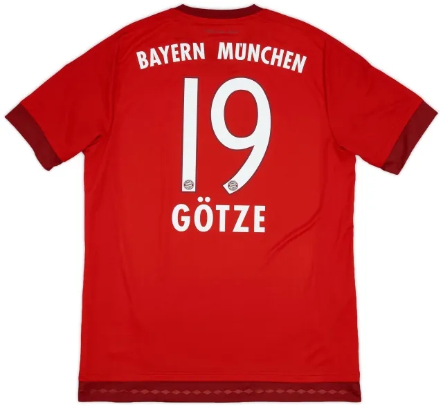 adidas 2015-16 Bayern Munich Home Shirt Gotze #19 - 7/10 - (L)