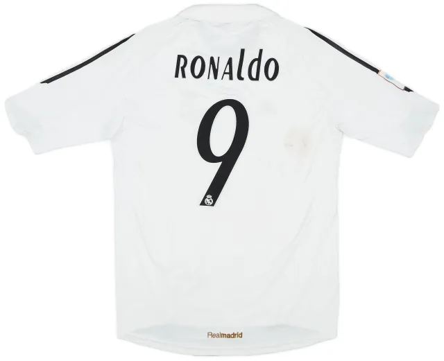 adidas 2005-06 Real Madrid Home Shirt Ronaldo #9 - 5/10 - (M)
