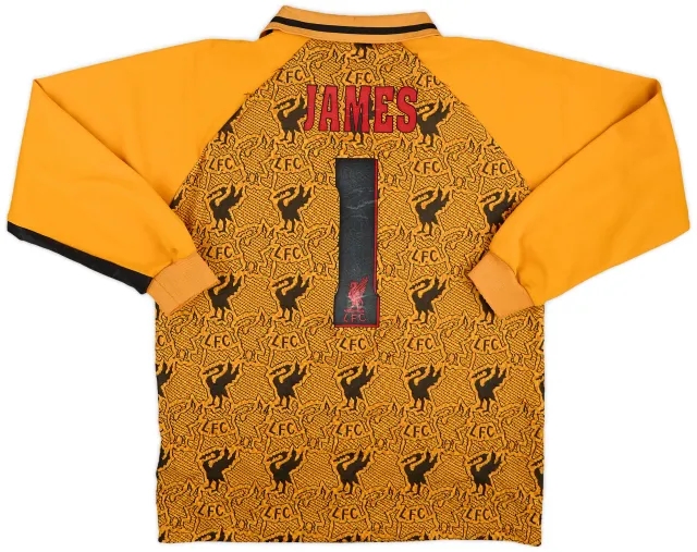 Reebok 1996-97 Liverpool GK Shirt James #1 - 8/10 - (XL.Boys)