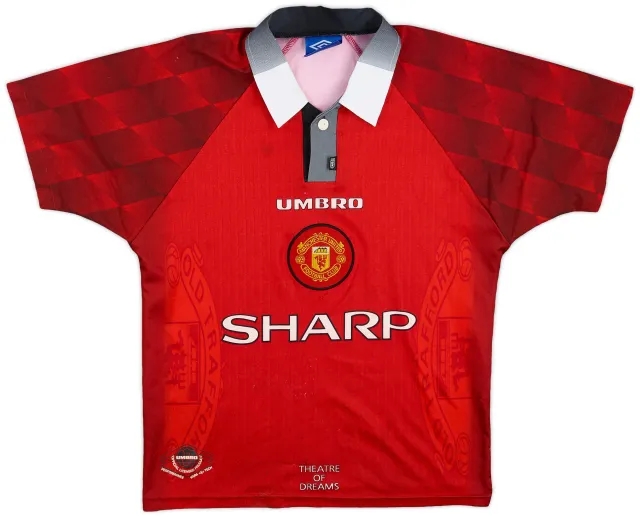 Umbro 1996-98 Manchester United Home Shirt - 6/10 - (Y)