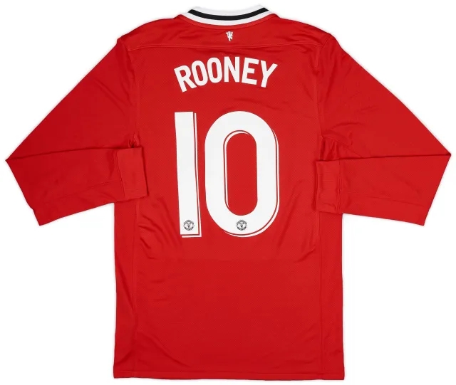 Nike 2011-12 Manchester United Home L/S Shirt Rooney #10 (S)