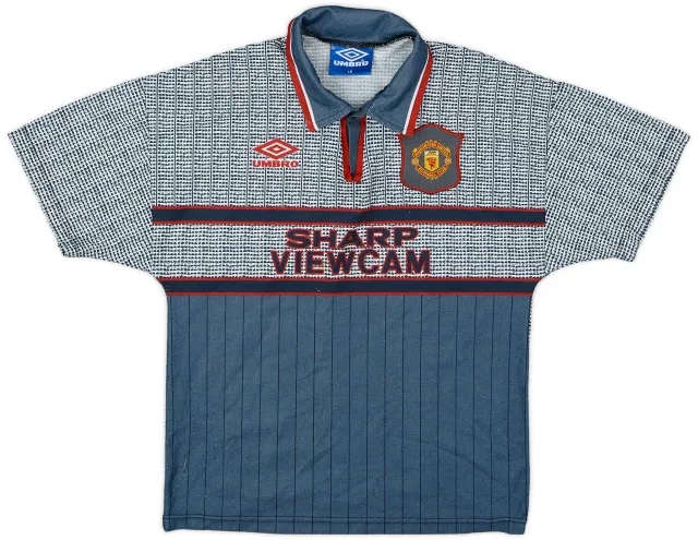 Umbro 1995-96 Manchester United Away Shirt - 8/10 - (L.Boys)