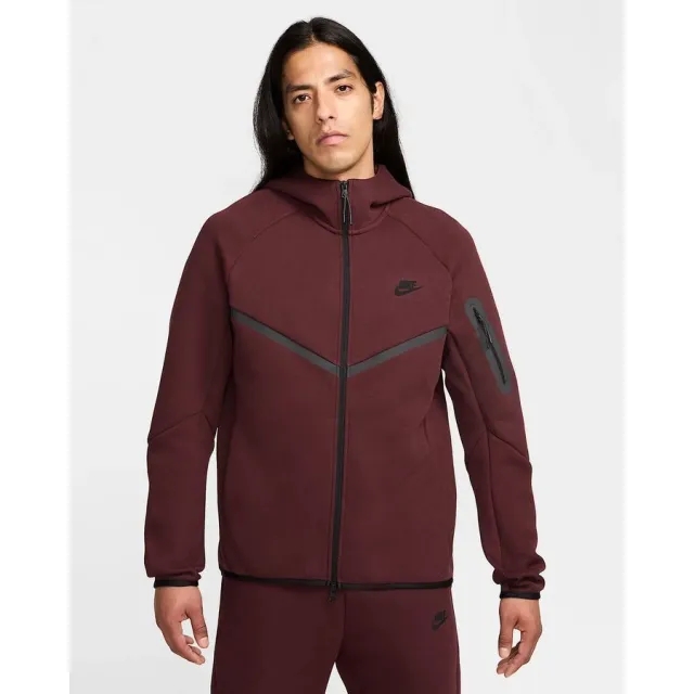 Nike Hoodie Tech Fleece 24 Fz - ['Red']