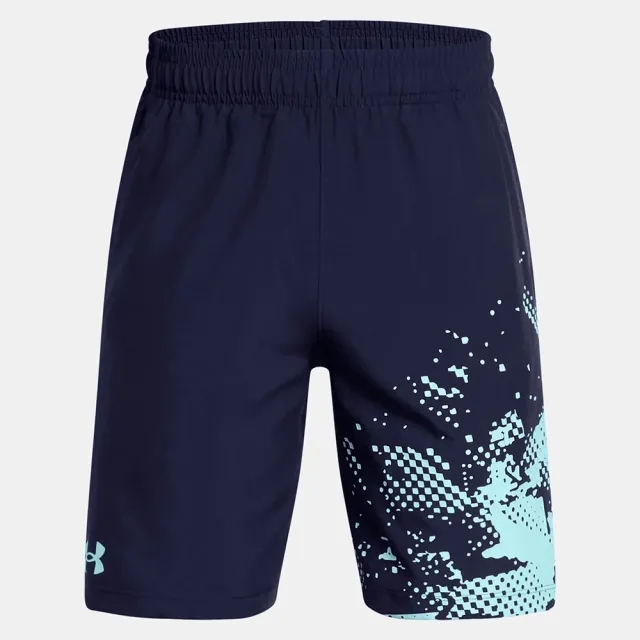 Boys'  Under Armour  Tech™ Woven Graphic Shorts Midnight Navy / Stream / Stream YXS (48 - 50 in)