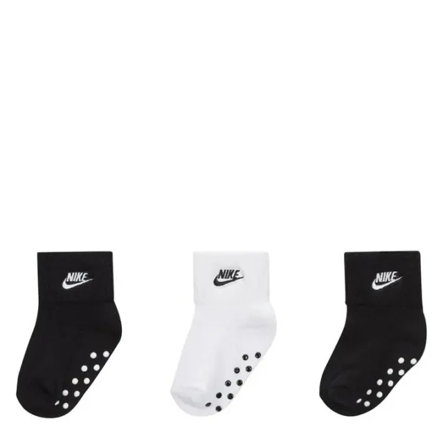 Nike Kids Ankle 3 Pack Unisex Socks - Black