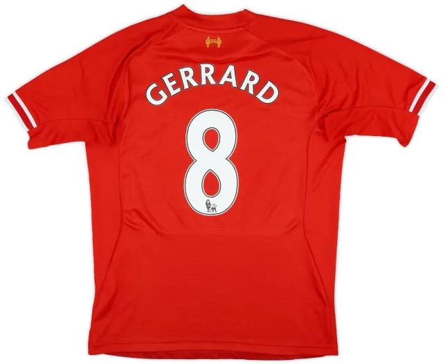 2013-14 Liverpool Home Shirt Gerrard #8 - 5/10 - (L)