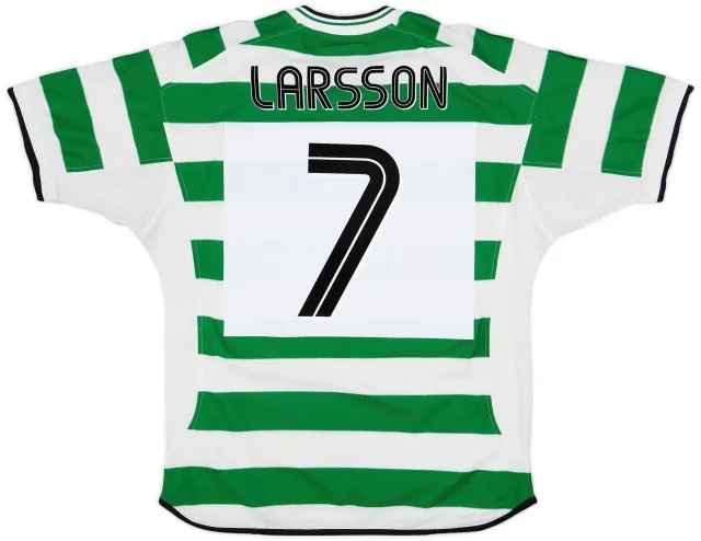 Umbro 2001-03 Celtic Home Shirt Larsson #7 - 5/10 - (L)