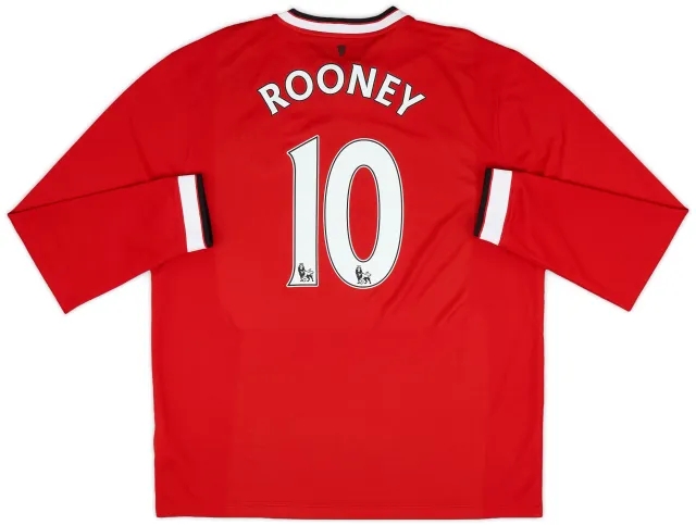 Nike 2014-15 Manchester United Home L/S Shirt Rooney #10 - 8/10 - (XL)