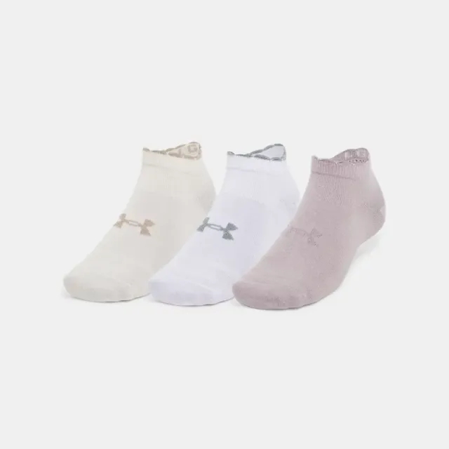 Unisex  Under Armour  Essential 3-Pack Low Socks Gray Dawn / White / Gray Dawn L