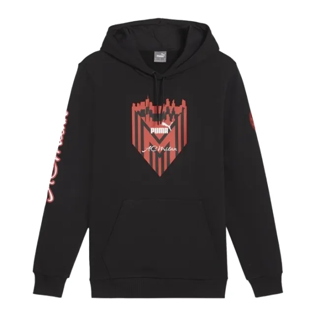 Puma - JUNIOR AC Milan Black Hoodie Ftblicons Official 2023 / 24