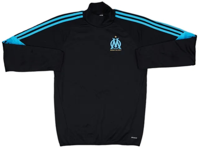 2014-15 Olympique Marseille adidas Sweat Top - 6/10 - (S)