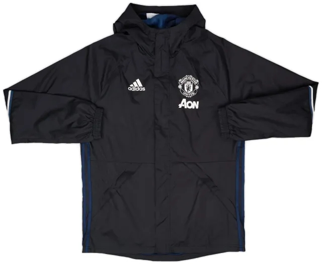 2016-17 Manchester United adidas Hooded Rain Jacket - 8/10 - (M)