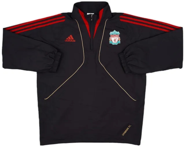 2009-10 Liverpool adidas 1/4 Zip Drill Top - 10/10 - (L)