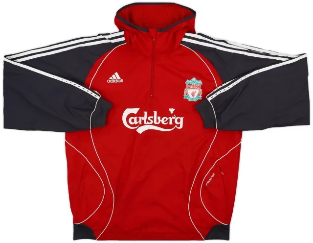 adidas 2006-07 Liverpool Formotion Hooded 1/4 Zip Drill Top - 7/10 - (L)