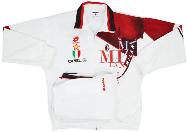 1993-94 AC Milan Lotto Full Tracksuit - 7/10 - (L)