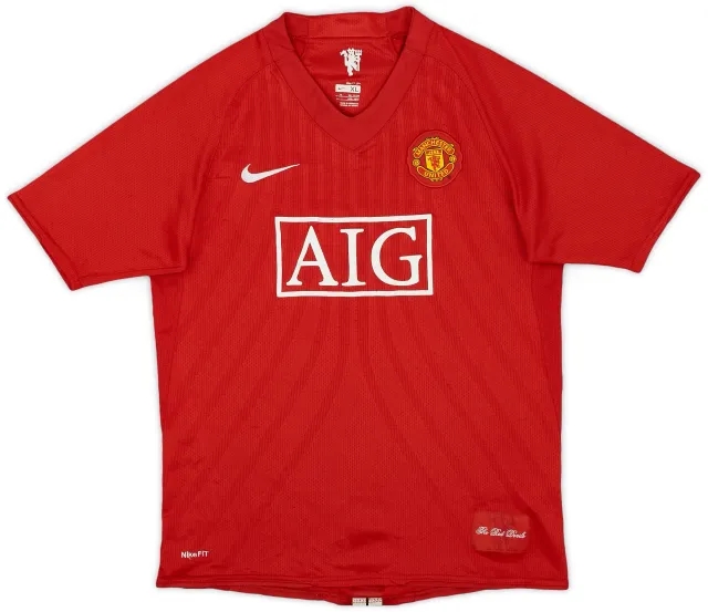 Nike 2007-09 Manchester United Home Shirt - 6/10 - (XL.Boys)
