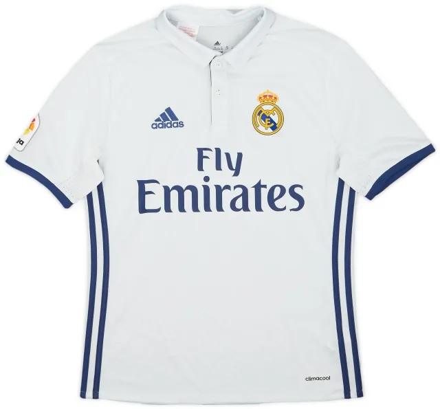 adidas 2016-17 Real Madrid Home Shirt - 7/10 - (L.Boys)