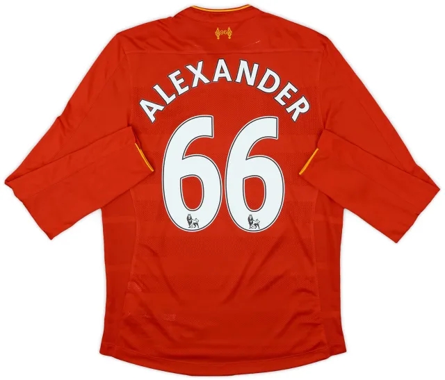 NewBalance 2016-17 Liverpool Home L/S Shirt Alexander #66 - 8/10 - (S)