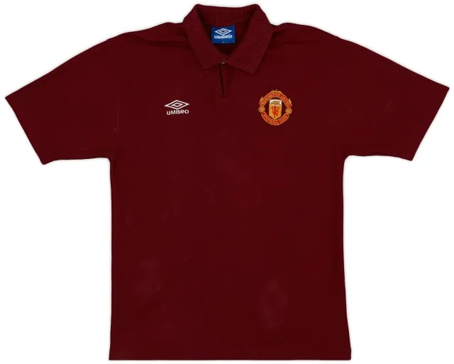 1996-97 Manchester United Umbro Polo Shirt - 8/10 - (L)