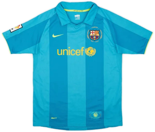 Nike 2007-09 Barcelona Away Shirt - 9/10 - (XL.Boys)