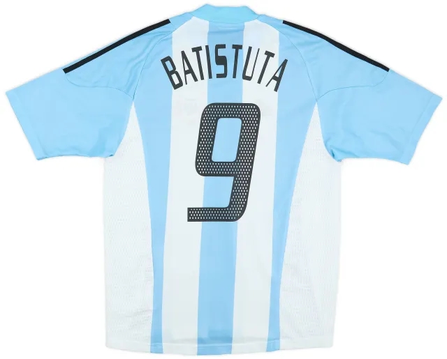 adidas 2002-04 Argentina Home Shirt Batistuta #9 - 7/10 - (S)