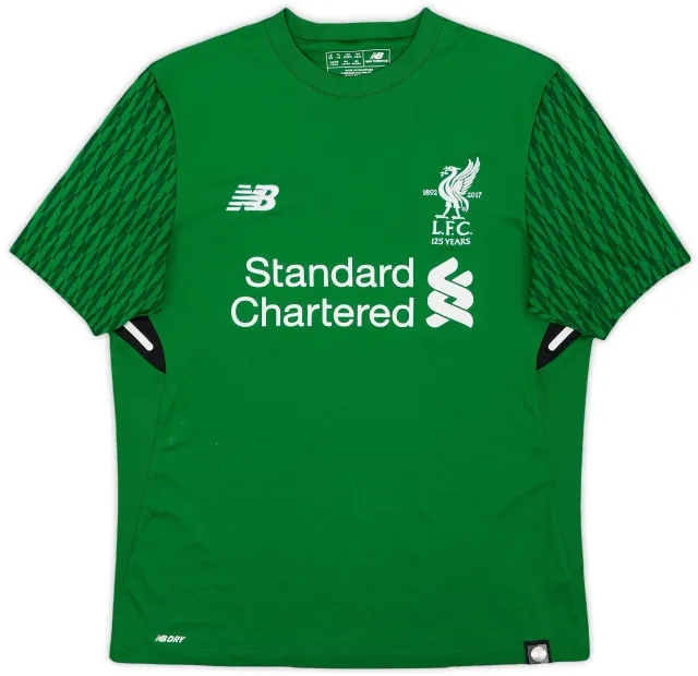 NewBalance 2017-18 Liverpool '125 Years' GK S/S Shirt - 7/10 - (L.Boys)