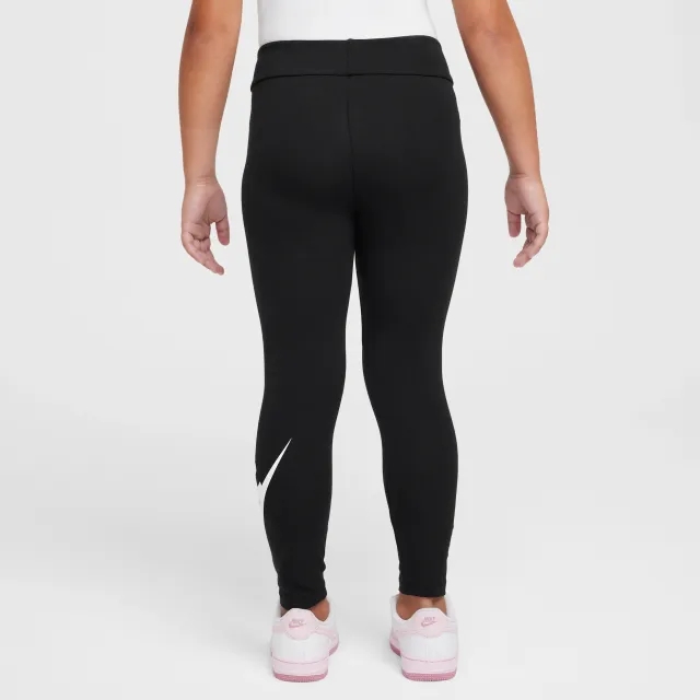 Nike Sportswear Club Younger Kids' High-Rise Leggings - Black - Cotton
