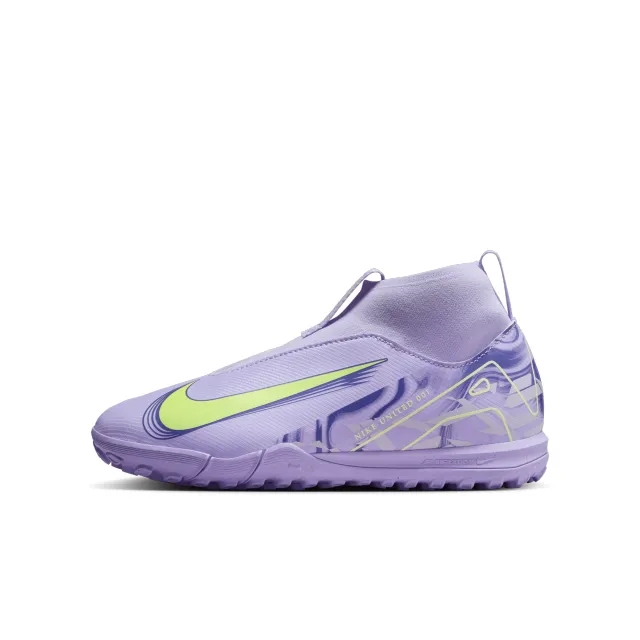 Nike United Jr. Mercurial Superfly 10 Academy Older Kids' TF High-Top Football Shoes - Purple