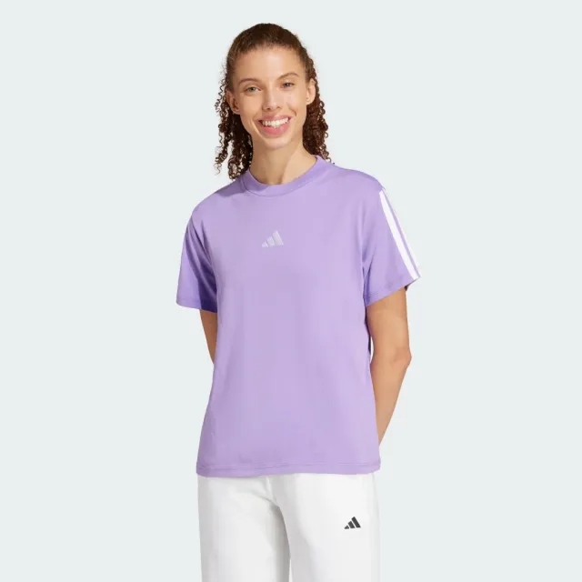 Adidas Essentials 3 Stripes Cotton Short Sleeve T-shirt