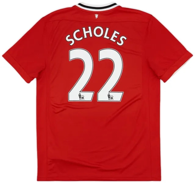 Nike 2011-12 Manchester United Home Shirt Scholes #22 - 8/10 - (L)