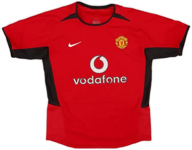 Nike 2002-04 Manchester United Home Shirt - 7/10 - (S.Boys)