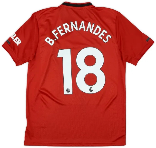 adidas 2019-20 Manchester United Home Shirt B.Fernandes #18 - 8/10 - (M)