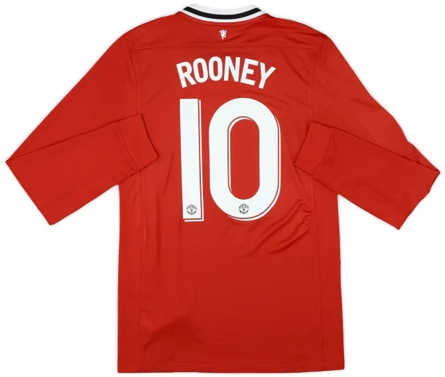 Nike 2011-12 Manchester United Home L/S Shirt Rooney #10 - 9/10 - (S)