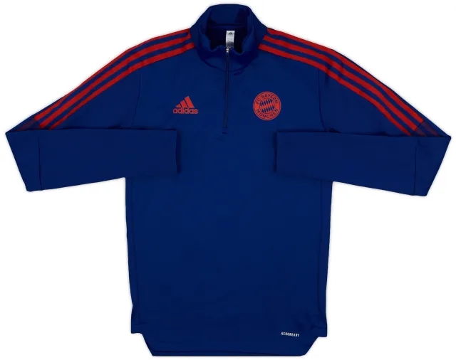 2021-22 Bayern Munich adidas 1/4 Zip Drill Top - 9/10 - (XS)