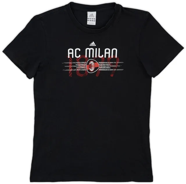 2010-11 AC Milan adidas Cotton Tee - 7/10 - (S)