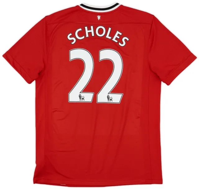 Nike 2011-12 Manchester United Home Shirt Scholes #22 - 8/10 - (L)