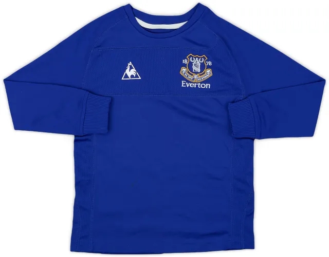 LeCoqSportif 2010-11 Everton Home L/S Shirt - 8/10 - (S.Boys)