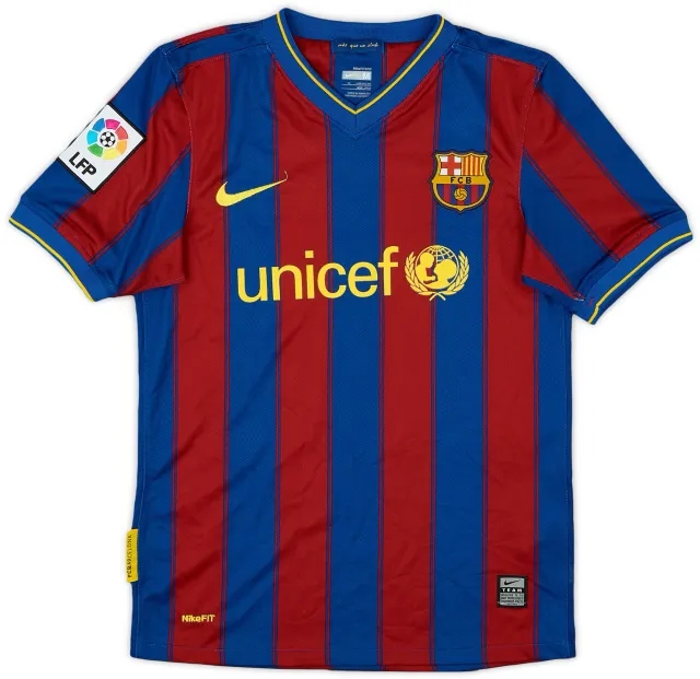 Nike 2009-10 Barcelona Home Shirt - 9/10 - (M.Boys)