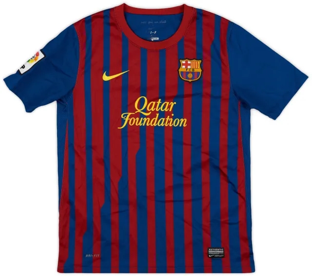 Nike 2011-12 Barcelona Home Shirt - 8/10 - (L.Boys)
