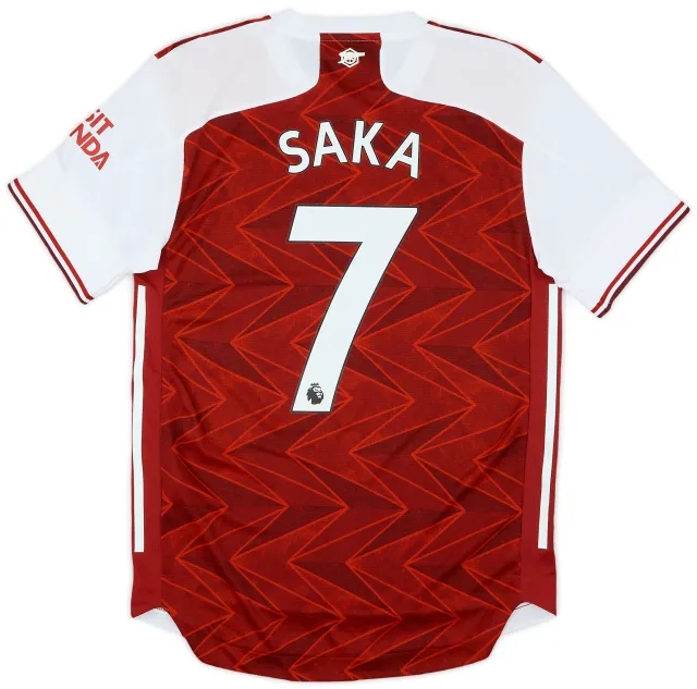 adidas 2020-21 Arsenal Authentic Home Shirt Saka #7 - 9/10 - (S)