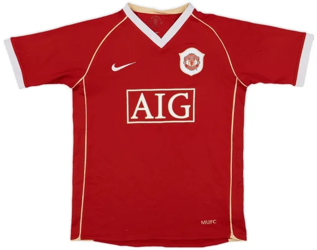 Nike 2006-07 Manchester United Home Shirt - 7/10 - (L.Boys)