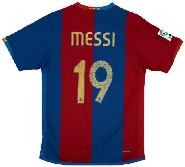 Nike 2006-07 Barcelona Home Shirt Messi #19 - 5/10 - (XL.Boys)