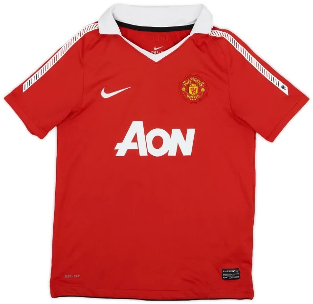 Nike 2010-11 Manchester United Home Shirt - 8/10 - (M.Boys)