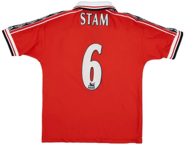 Umbro 1998-00 Manchester United Home Shirt Stam #6 - 6/10 - (Y)