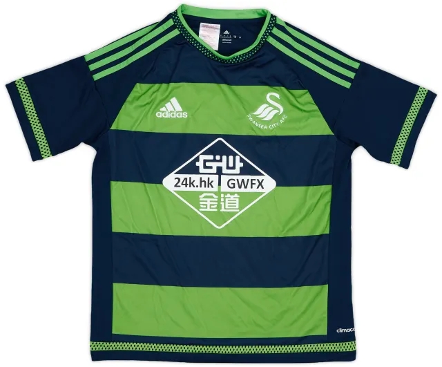 adidas 2015-16 Swansea Away Shirt - 7/10 - (L.Boys)