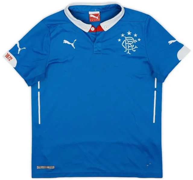 Puma 2014-15 Rangers Home Shirt - 6/10 - (L.Boys)