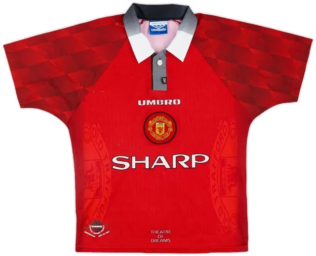 Umbro 1996-98 Manchester United Home Shirt - 4/10 - (XL.Boys)