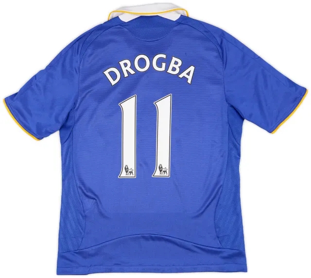 adidas 2008-09 Chelsea Home Shirt Drogba #11 - 7/10 - (M)
